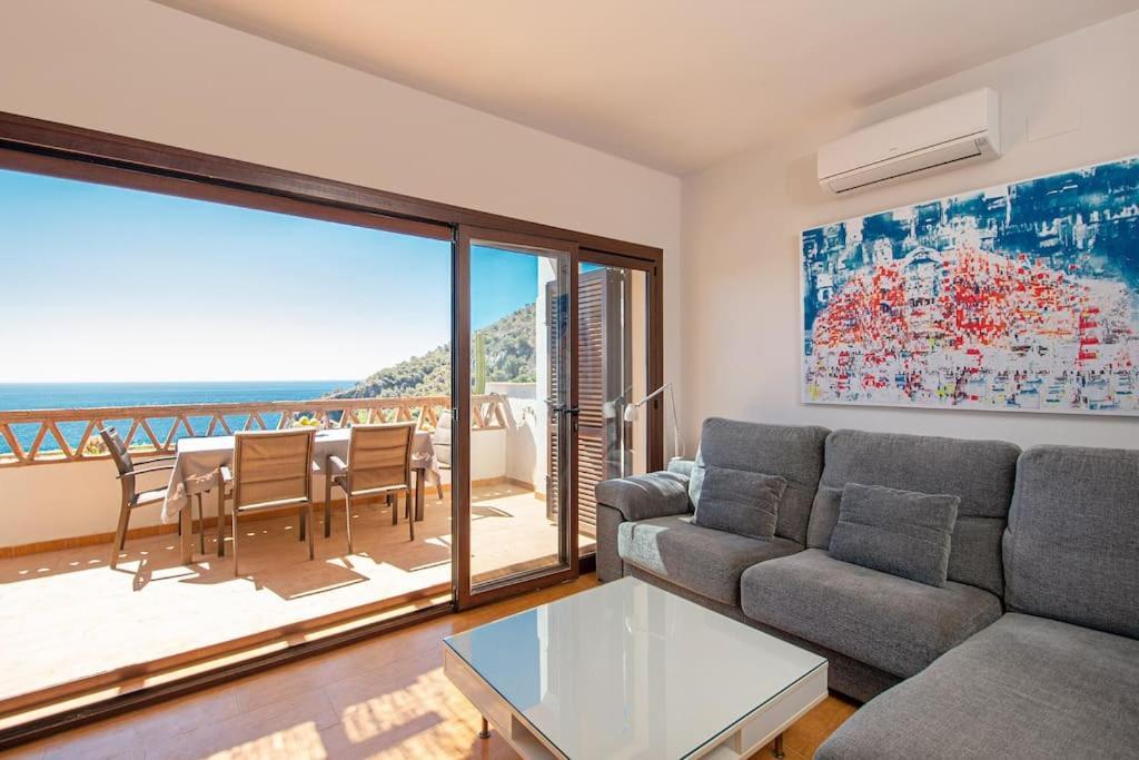 Sunny House With Great Sea Views, 3 Terraces, Private Heated Pool And Sauna La Herradura  Bagian luar foto