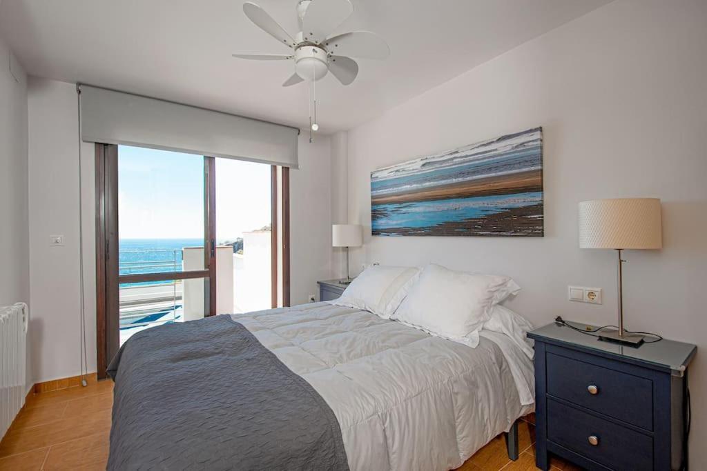 Sunny House With Great Sea Views, 3 Terraces, Private Heated Pool And Sauna La Herradura  Bagian luar foto